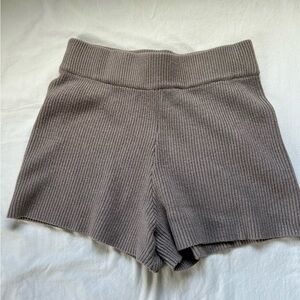 Taupe sweater shorts